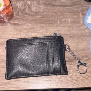 Black wallet keychain